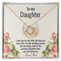 To My Daughter | I Love You - Love Knot Necklace